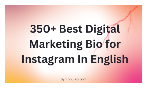 350+ Best Digital Marketing Bio for Instagram In English