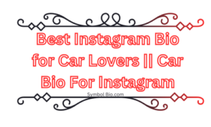 190+ Best Instagram Bio for Car Lovers Stylish and Cool