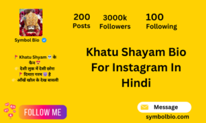 270+ Popular Instagram Bio For Khatu Shyam Ji In Hindi